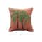 Hello Honey® Pink Tropical Palm Tree Embroidered Velvet Pillow